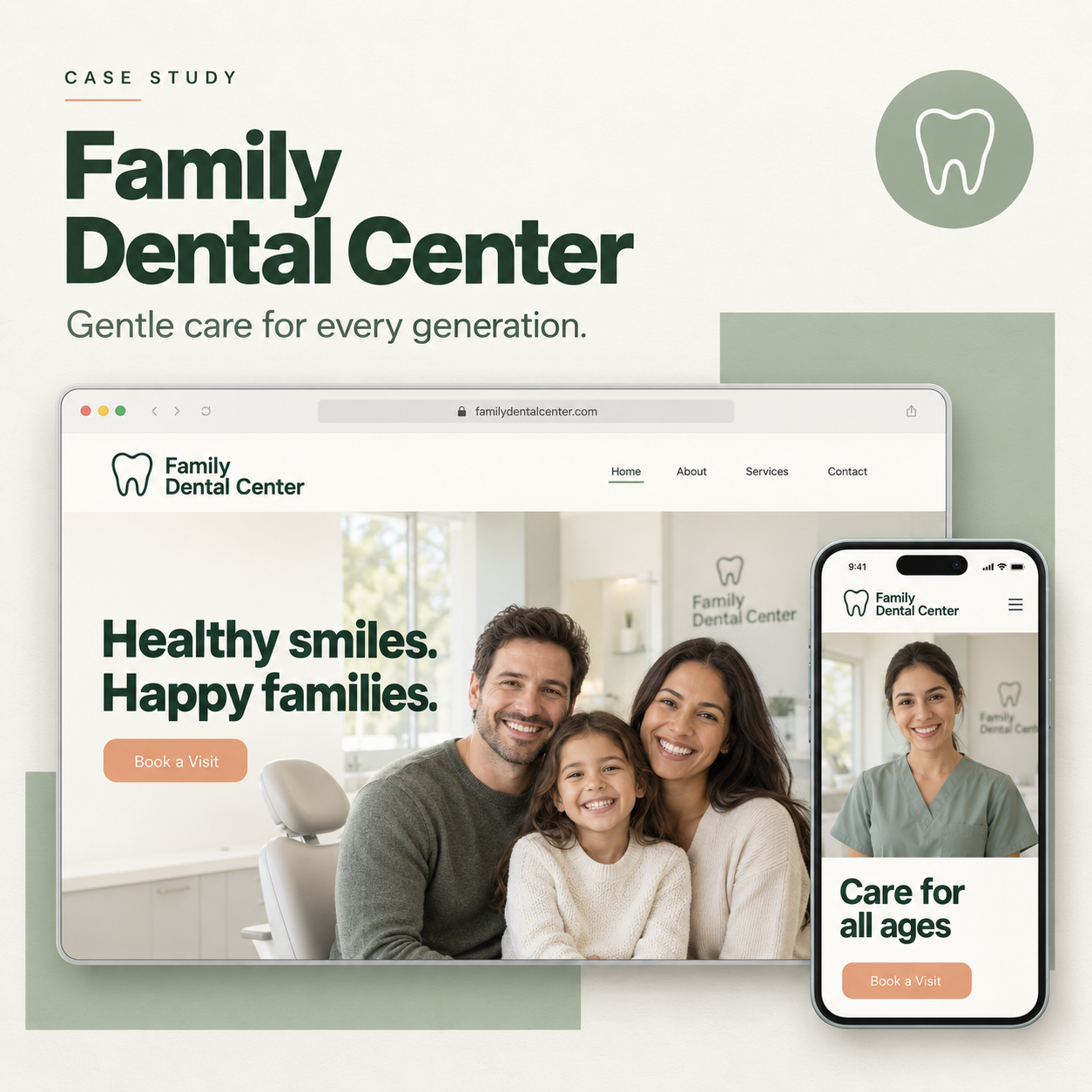 Family Dental Center website case study