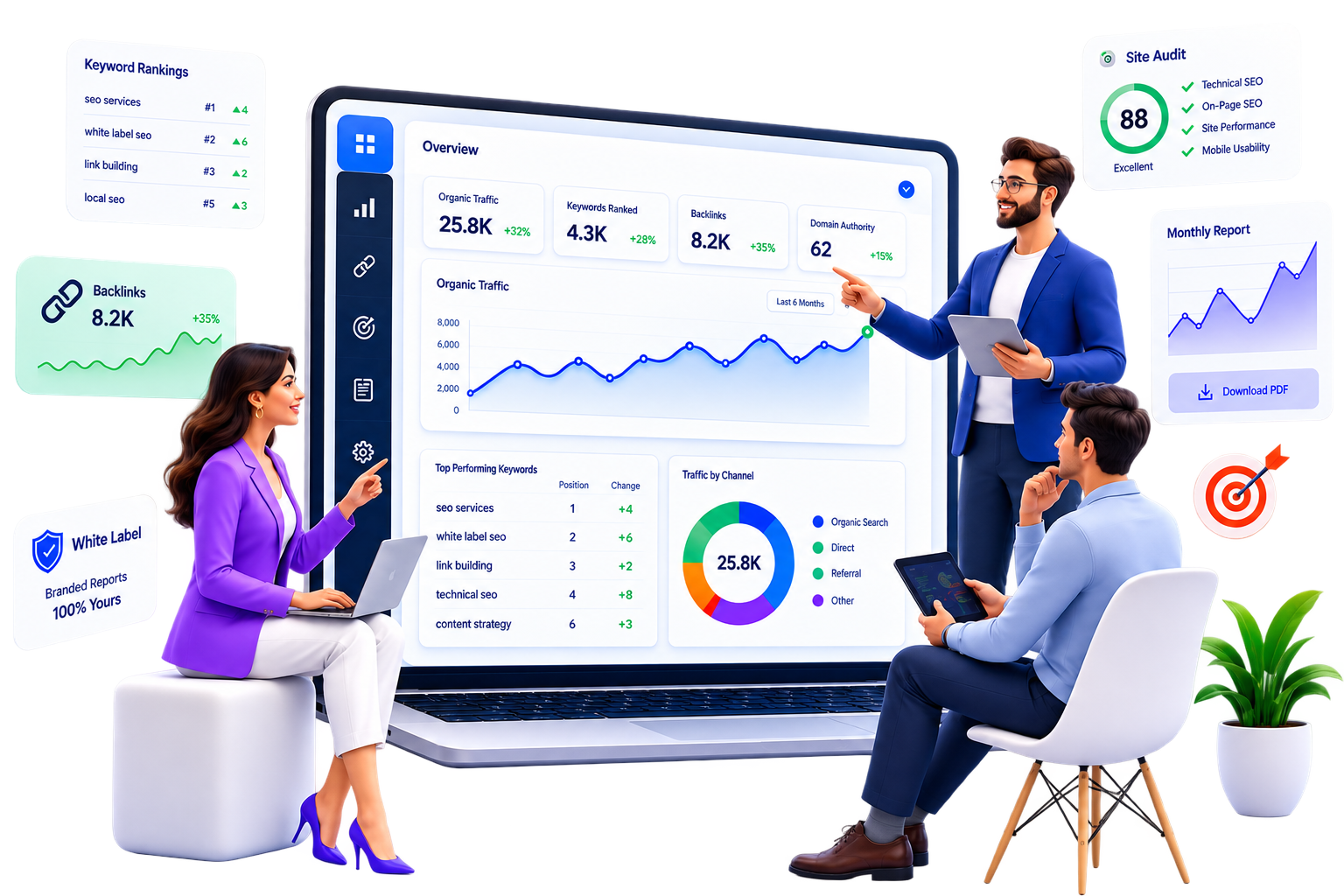White label SEO reporting dashboard